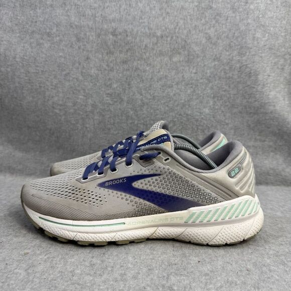 Brooks Shoes Womens Size 10 Adrenaline GTS 22 Grey Running Sneakers 1203531B045‎ - Picture 1 of 10